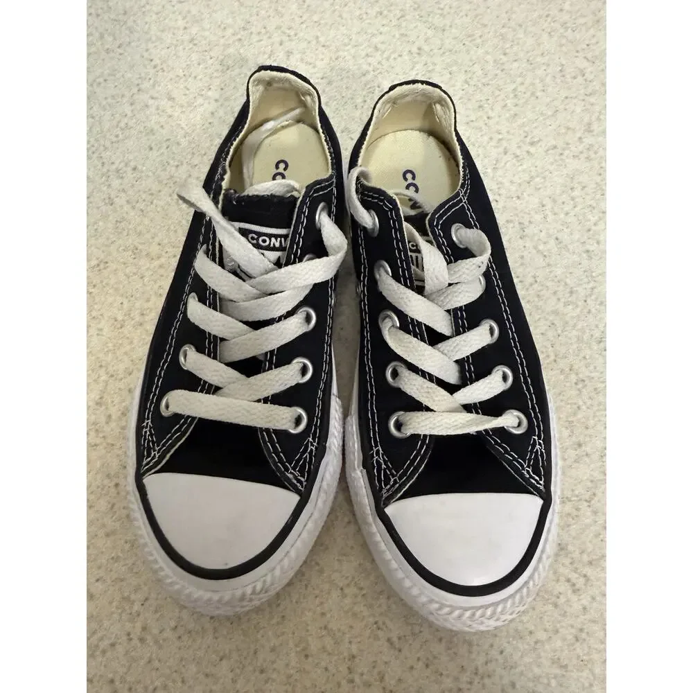 Converse All Star Black Low Top Youth Kids Sneakers Size 12